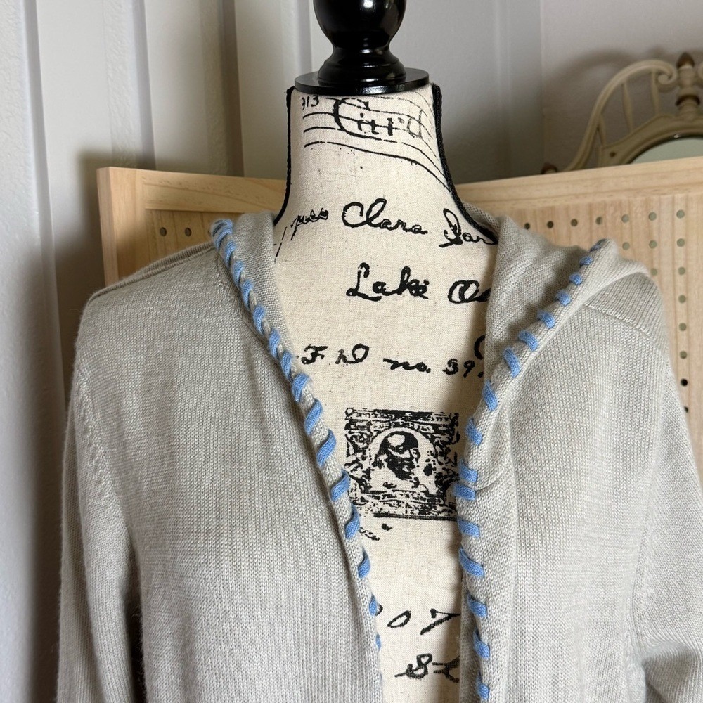 Soft Surroundings Hooded Open Front Cardigan Sweater | XL - Picture 3 of 9